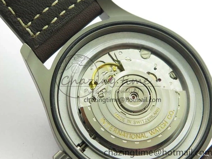 MIROTIME 0507 Mark XVIII IW327006 Titanium V7F 1:1 Best Edition Black Dial on Brown Leather Strap A Attractive 7080